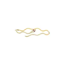 Product image of 14k Gold Snake Motif Diamond and Ruby Bracelet