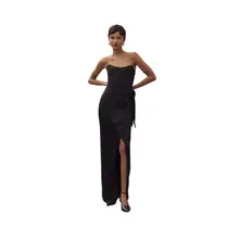 Product image of V. Chapman June Corset Jacquard Front-Slit Gown