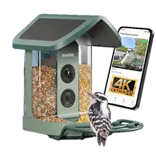 Product image of Kiwibit Bird Feeder 2 4K AI Camera with Solar Panel Roof
