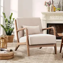 Product image of Sand & Stable Hertford Upholstered Linen Blend Accent Chair 