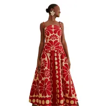 Product image of Farm Rio Red Palermo Sleeveless Midi Dress