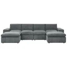 Product image of Willa Arlo Tondro 6-Piece Corduroy Sectional