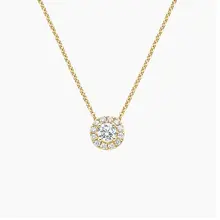 Product image of Brilliant Earth Diamond Halo Pendant