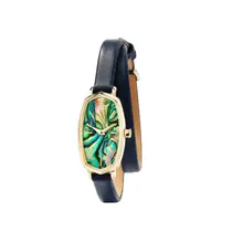 Product image of Kendra Scott Elle Gold Tone Stainless Steel Leather Wrap Watch