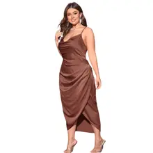 Product image of Floerns Spaghetti Strap Cowl Neck Cami Dress