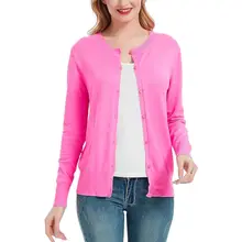 Product image of Crew Neck Long Sleeve Cardigan  