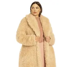 Product image of Eloquii Shawl Collar Shearling Coat