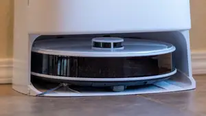Lefant M3 robot vacuum and mop sits in its docking station