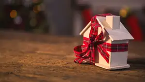 A house wrapped in a bow