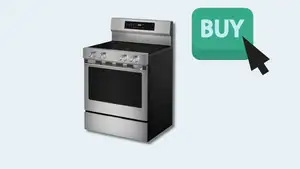 One range with a green buy button and a black arrow cursor