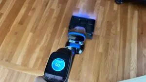 The Tineco Floor One S9 Artist Steam steam mops a hardwood floor