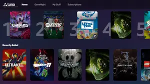 A screen capture of Amazon Luna website