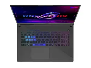 An open and powered on laptop displaying a website on its screen