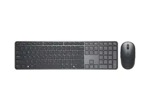 A picture of a wireless keyboard and mouse on a desk mat