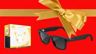 Ray-ban meta glasses and pokemon cards
