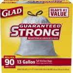 Product image of Glad Guaranteed Strong Trash Bags, 13 Gallon