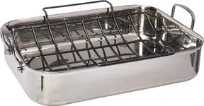 Product image of Anolon Tri-Ply 17" x 12.5" Roaster with Nonstick Rack