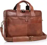 Product image of KomalC 16" Leather Laptop Messenger Bag