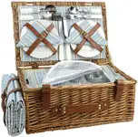 Product image of HappyPicnic Wicker Basket Set for 4