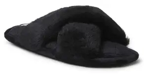 Product image of Dearfoams  Women's Jessica Furry Crossband Slide
