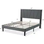 Product image of Allewie Upholstered Wingback Platform Bed
