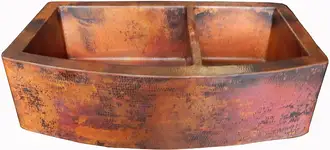 Product image of Color y Tradicion Rounded Apron-Front Copper Sink