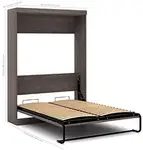 Product image of Pemberly Row Full Wall Bed in Bark Gray