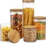 Product image of Le’raze Bamboo & Glass Cookie Jars