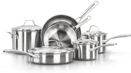 Product image of Calphalon Classic Stainless Steel 10-Piece Cookware Set