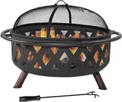 Product image of Sunnydaze Crossweave Wood Fire Pit