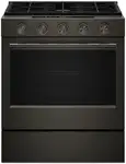 Product image of KitchenAid KSGS530SBE 30-inch Slide-In Smart Gas Range
