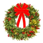 Product image of Best Choice Products 24in Pre-Lit Battery Powered Christmas Wreath