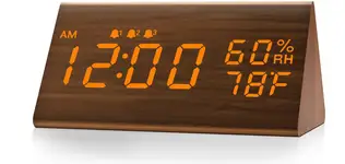 Product image of Jall Wooden Digital Alarm Clock 