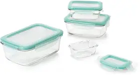 Product image of OXO Good Grips 8 Piece Smart Seal Glass Rectangle Container Set