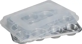 Product image of Nordic Ware Naturals 12 Cavity Muffin Pan with High-Domed Lid