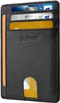 Product image of Buffway Slim Minimalist Front Pocket Leather Wallet