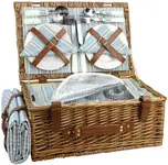 Product image of HappyPicnic Wicker Basket Set for 4