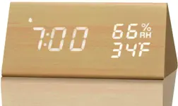 Product image of Jall Wooden Alarm Clock 