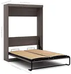 Product image of Pemberly Row Full Wall Bed in Bark Gray