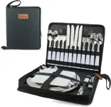 Product image of Rockkii Camping Silverware Set with Case