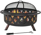 Product image of Sunnydaze Crossweave Wood Fire Pit
