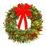 Product image of Best Choice Products 24in Pre-Lit Battery Powered Christmas Wreath