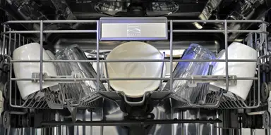 Kenmore Elite 14743 top rack and Kenmore Elite logo