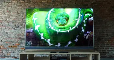 The 75-inch Hisense H10D presents a formidable picture
