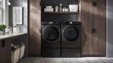 The Samsung DVE45R6300V dryer