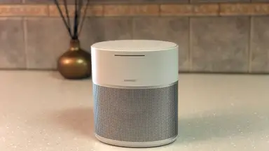 Bose Home Speaker 300 against black background