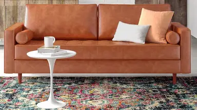 A leather sofa