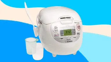 white Zojirushi rice cooker