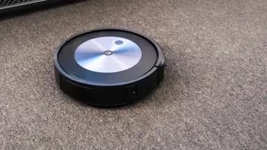 The iRobot Roomba j7+ on carpet