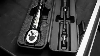 Photo of an EPAuto torque wrench in a black carrying case.